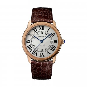 montre cartier ronde homme argent 42mm