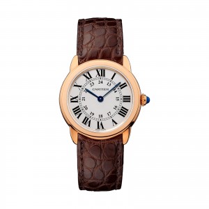 montre cartier ronde femme argent 29mm
