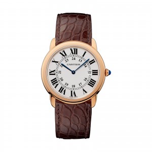 montre cartier ronde homme argent 36 mm