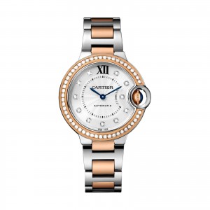 montre cartier ballon bleu dames argent 33mm
