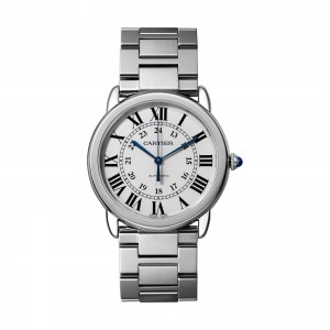 montre cartier ronde homme argent 36 mm