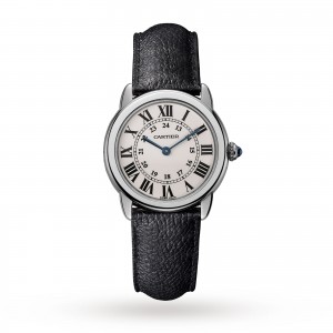 montre cartier ronde femme argent 29mm