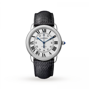 montre cartier ronde homme argent 36 mm
