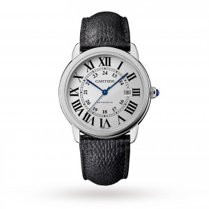 montre cartier ronde homme argent 42mm