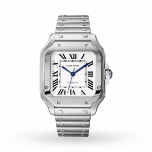 montre Cartier Santos pour homme en argent de 35 mm