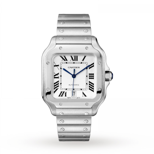 montre cartier santos pour homme en argent 40 mm