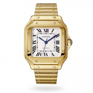 montre Cartier Santos pour homme en argent de 35 mm