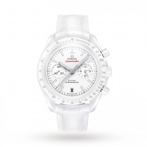montre Omega Speedmaster pour homme de 45 mm blanche