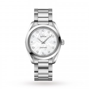 montre Omega Seamaster Aqua Terra pour femme en nacre de 28 mm