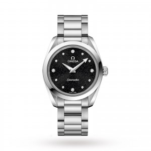 montre Omega Seamaster Aqua Terra pour femme noire 28 mm