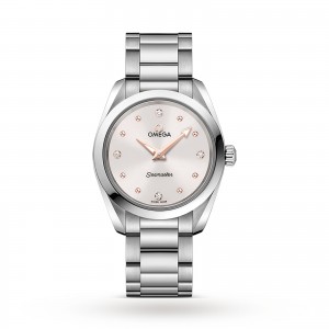 montre Omega Seamaster Aqua Terra pour femme en argent 28 mm