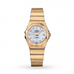 montre Omega Constellation pour femme en nacre de 27 mm