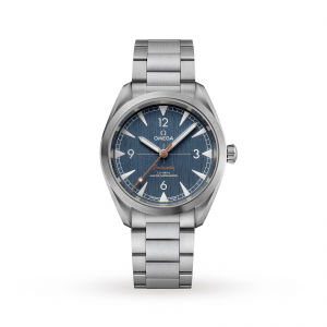 montre oméga railmaster homme bleu 40 mm