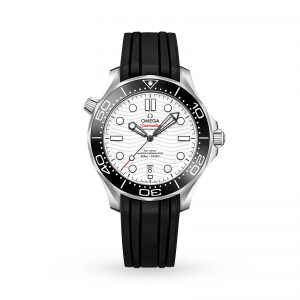 montre Omega Seamaster pour homme, blanc, 42 mm