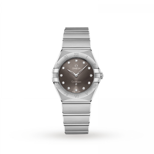 montre oméga constellation femme gris 28mm