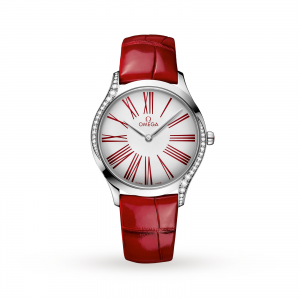 montre oméga tresor pour femme 36 mm blanche