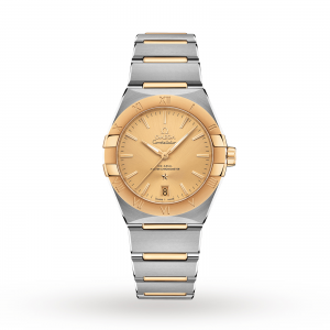 montre oméga constellation pour homme 36 mm jaune