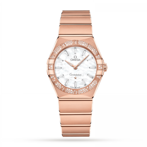 montre oméga constellation femme blanche 28mm