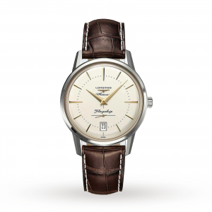 Longines Heritage Montre homme crème 39 mm