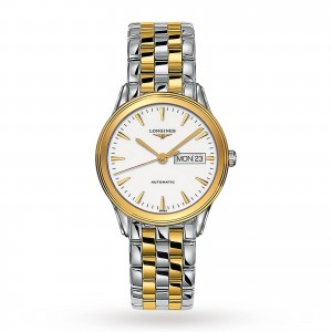 Longines phare des hommes montre blanche 38,5 mm