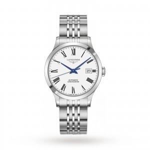 longines record Hommes blanc 38,5 mm montre