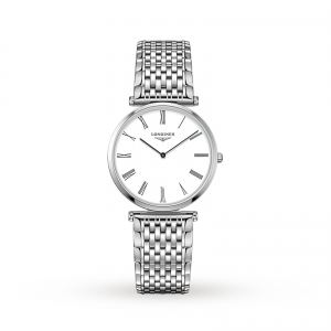 montre longines la grande classique femme blanc 33mm