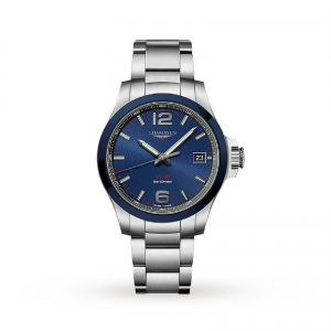 Longines Conquest montre homme bleu 41 mm