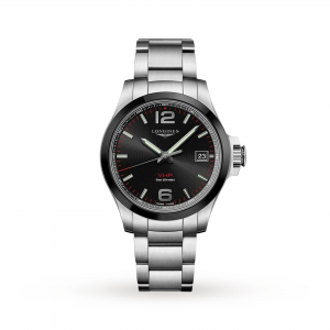 Longines Conquest montre homme noir 41 mm