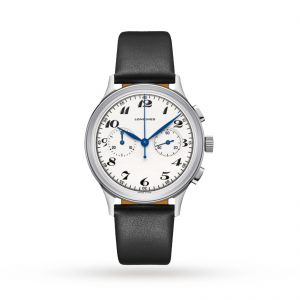 montre Longines Heritage pour homme en argent de 40 mm