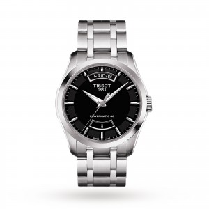 tissot couturier montre homme noir 39mm