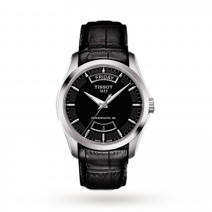 tissot couturier montre homme noir 39mm