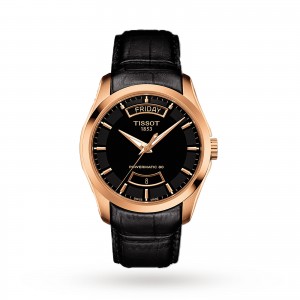 tissot couturier montre homme noir 39mm