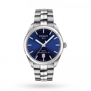 tissot pr100 montre homme bleu 39mm