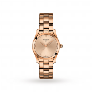 montre tissot t-wave pour femme en or rose 30 mm