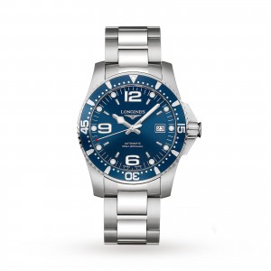 Longines Conquest montre homme bleu 41 mm