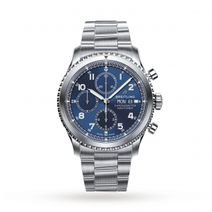 breitling aviator 8 montre homme bleu 43mm