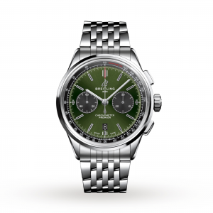 Breitling Premier montre verte pour homme de 42 mm