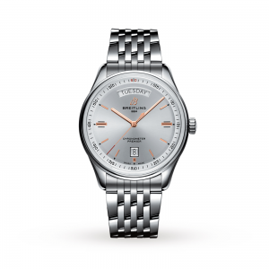 montre Breitling Premier pour homme en argent de 40 mm