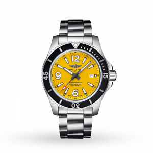 breitling superocean montre homme jaune 44mm