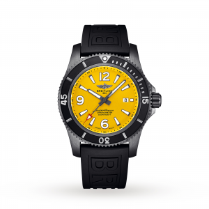 breitling superocean montre homme jaune 46mm