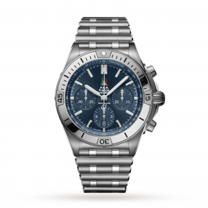 breitling chronomat montre homme bleu 42mm