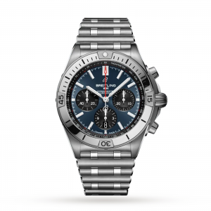 breitling chronomat montre homme bleu 42mm