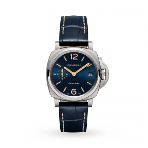 montre panerai luminor due dames bleu 38mm