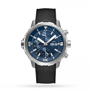 iwc aquatimer montre homme bleu 44mm