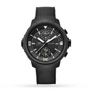 iwc aquatimer montre homme noir 44mm