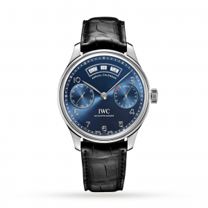 iwc portugieser montre homme bleu 44mm
