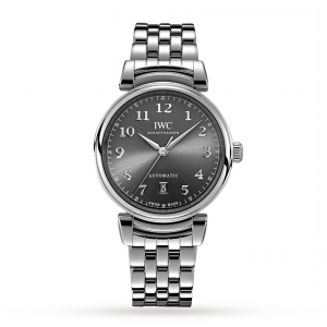 iwc da vinci montre grise pour homme de 40 mm