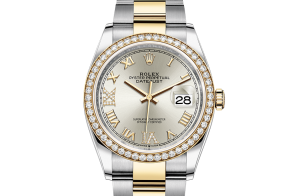 Rolex Datejust Oyster 36 mm Oystersteel or jaune et diamants 126283rbr-0018
