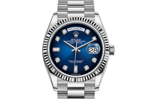 Rolex Day-Date Oyster 36 mm or blanc 128239-0023