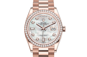 Rolex Day-Date Oyster 36 mm or Everose et diamants 128345rbr-0028